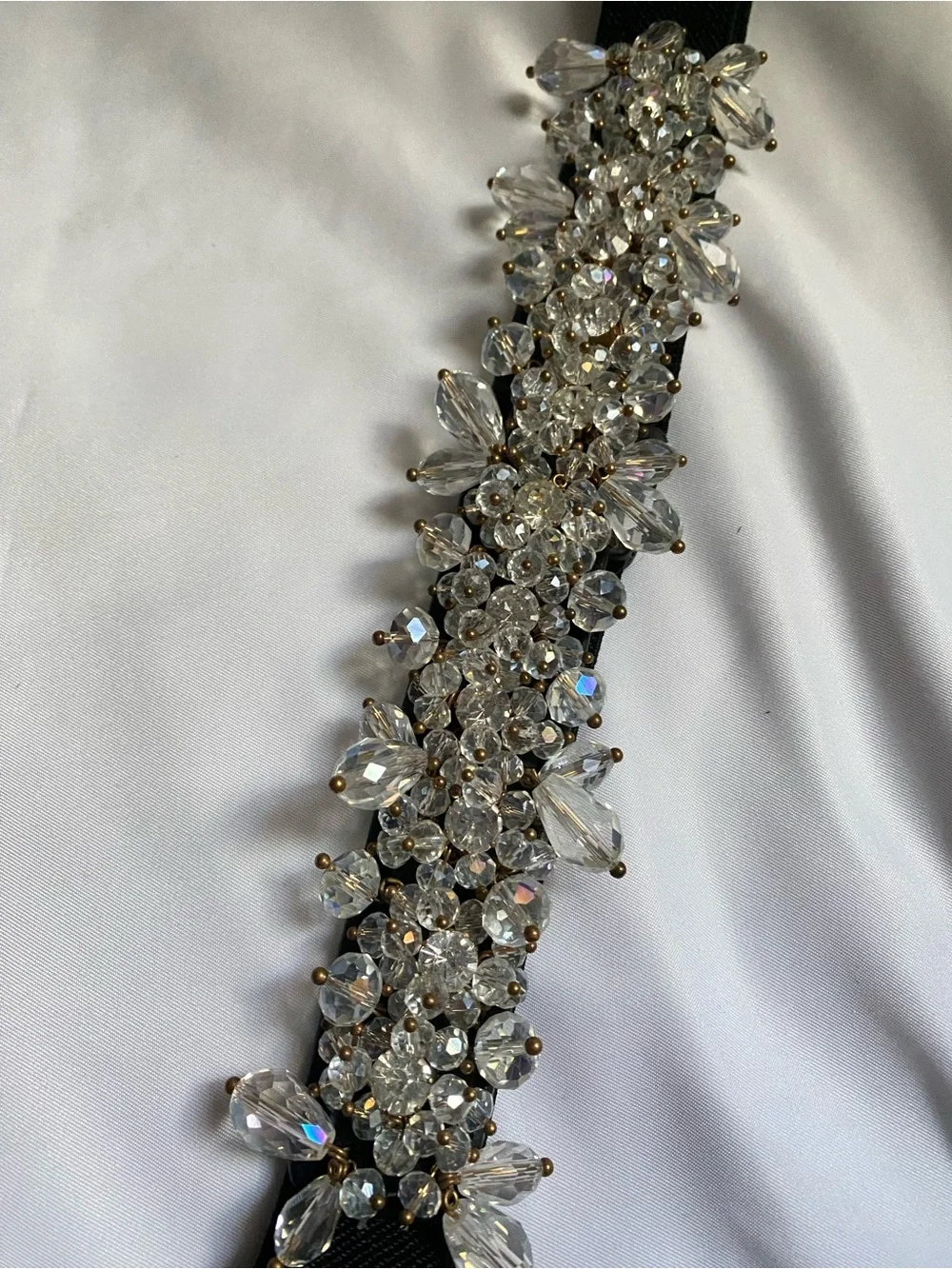 Crystal Beaded Black Belt